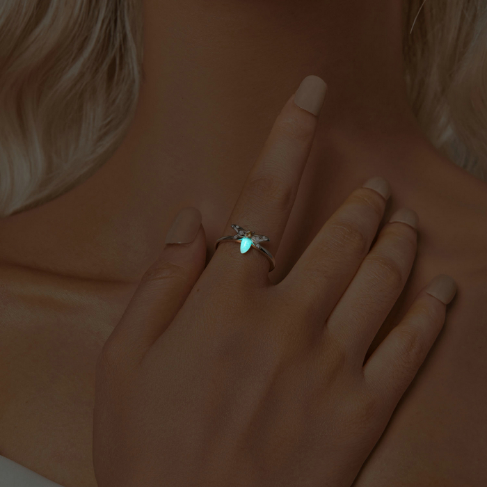 Inel argint albinuta fosforescenta [9]