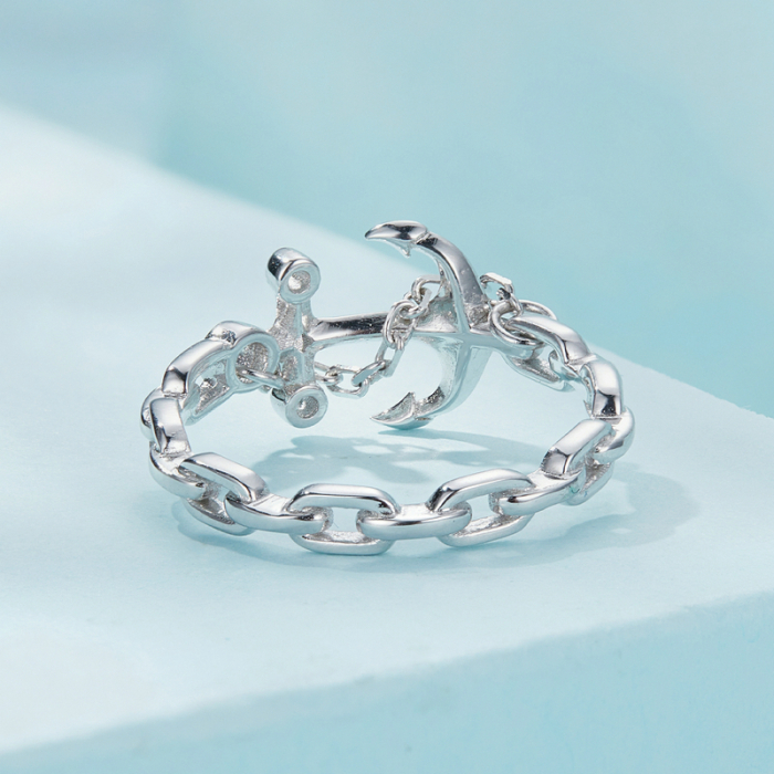 Inel argint ancora [7]