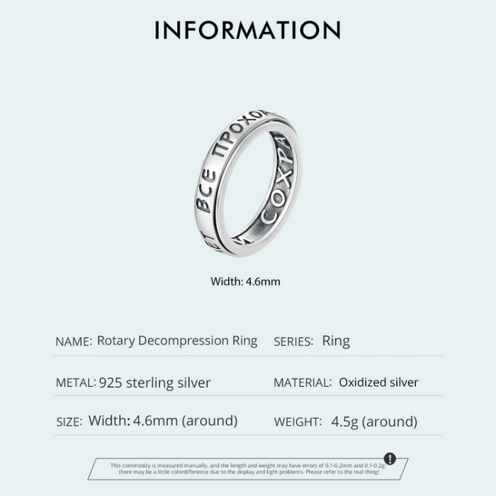 Inel argint antistres rotativ cu mesaj pozitiv [11]