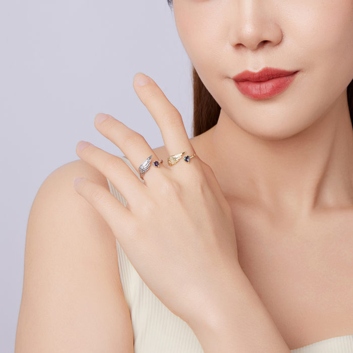 Inel argint aripa de inger si inmioara [12]