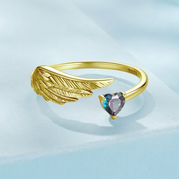 Inel argint aripa de inger si inmioara [5]