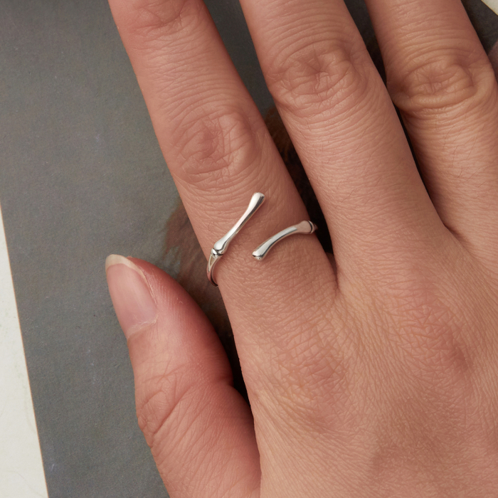 Inel argint bambus [3]