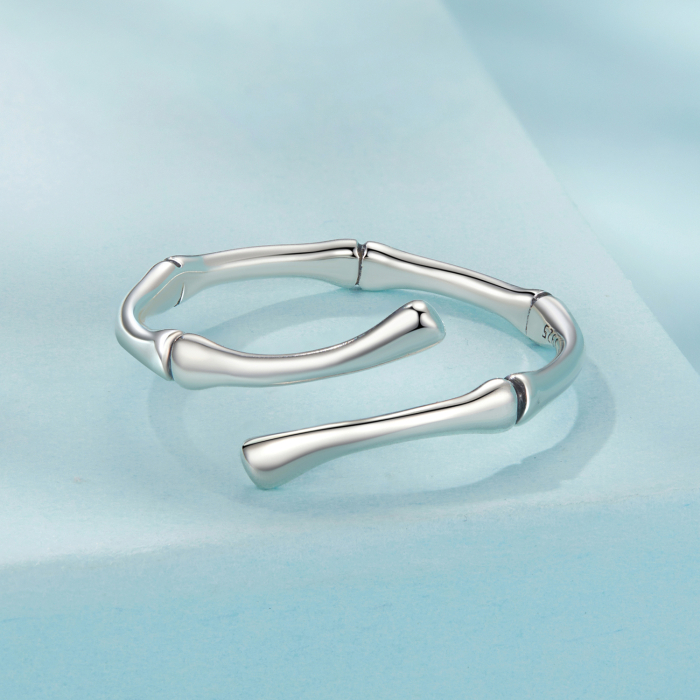 Inel argint bambus [6]