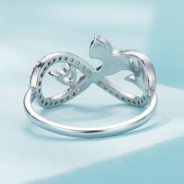 Inel argint cat infinity [5]