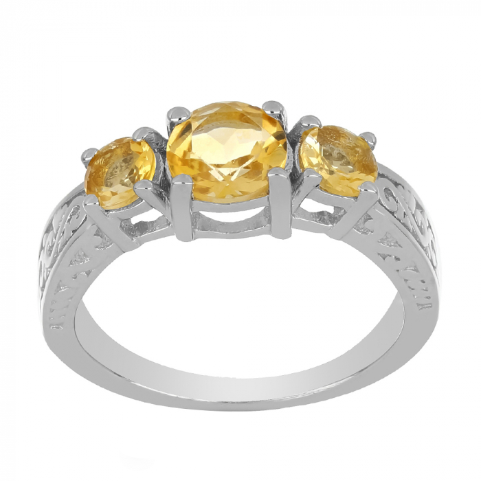 Inel argint cu 3 citrine - IVA0111 [2]