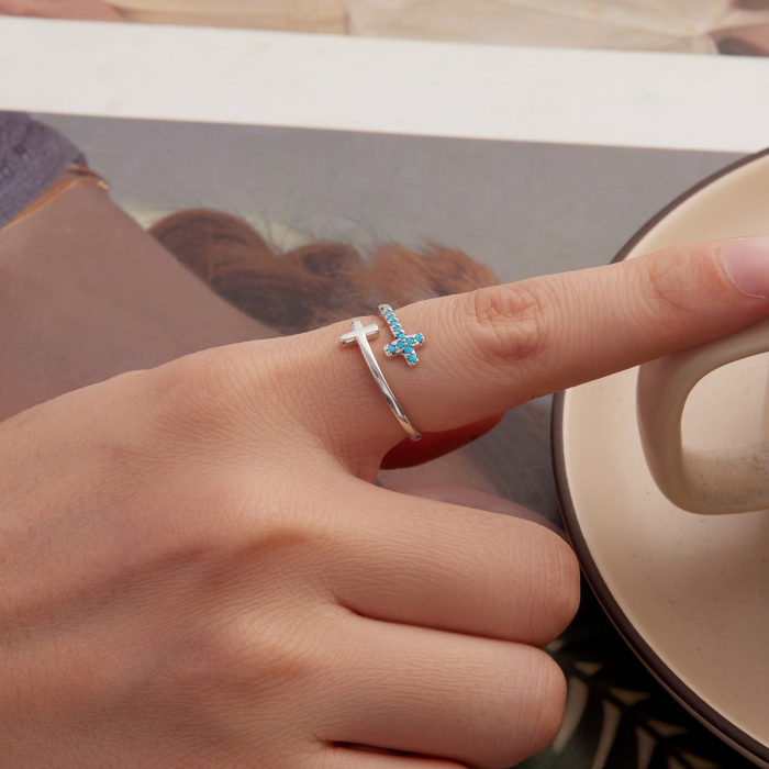 Inel argint cu cruciulite [6]