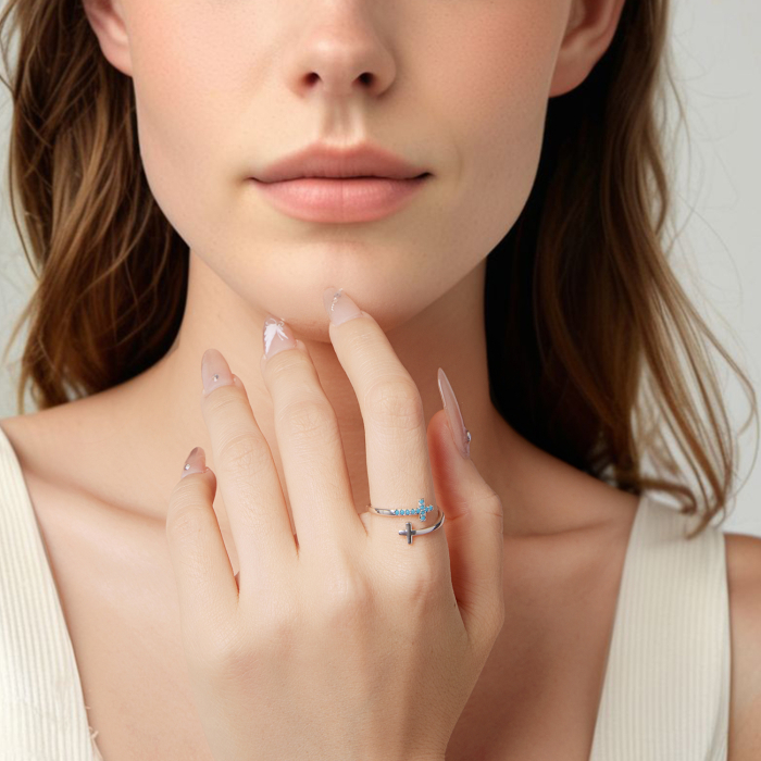 Inel argint cu cruciulite [2]