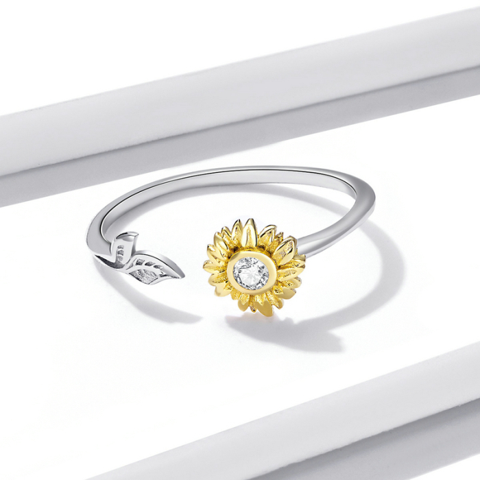 Inel argint cu Floarea Soarelui [6]