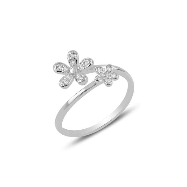 Inel argint cu flori de cristal [1]