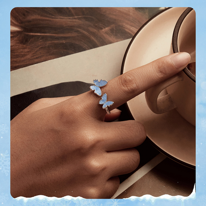 Inel argint cu fluturasi [23]