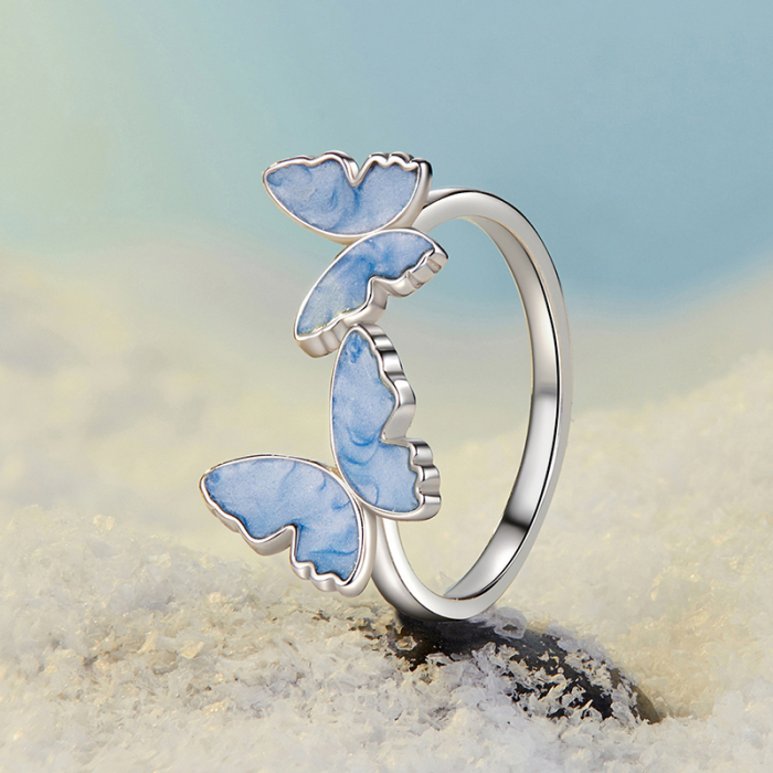 Inel argint cu fluturasi [3]