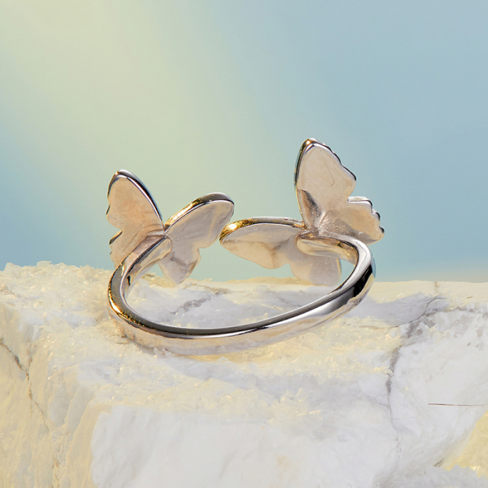 Inel argint cu fluturasi [10]
