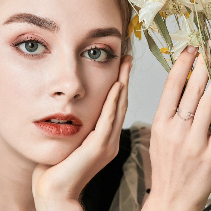 Inel argint cu lant si zirconii [2]