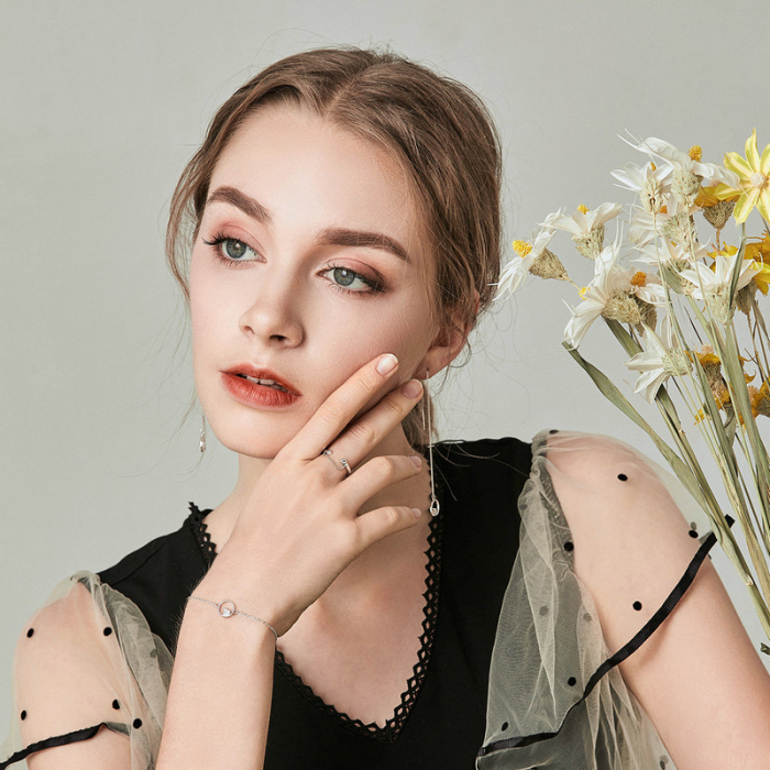 Inel argint cu lant si zirconii [6]