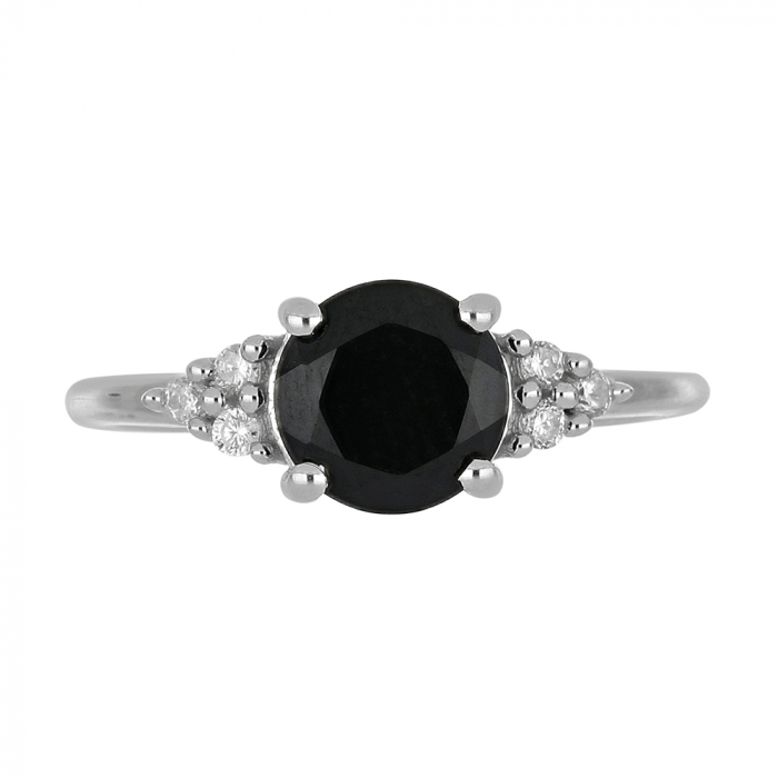 Inel argint cu onix si 6 cristale de zirconiu alb - IVA0080 [5]