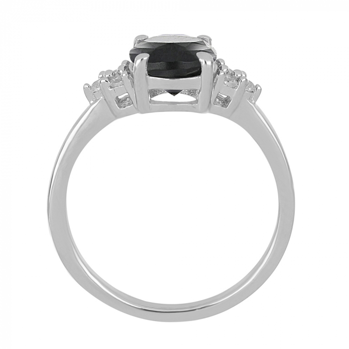 Inel argint cu onix si 6 cristale de zirconiu alb - IVA0080 [2]