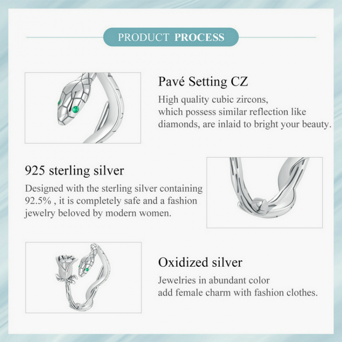 Inel argint cu sarpe si trandafir [11]