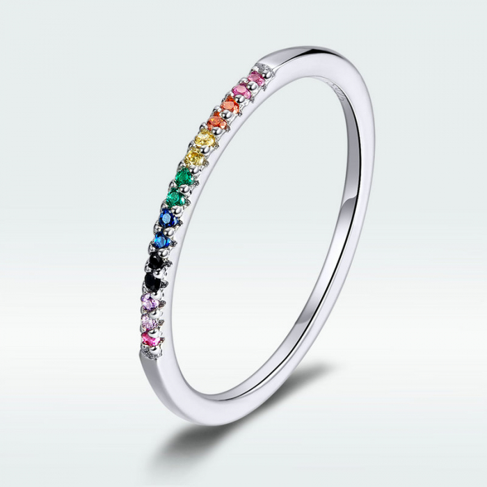 Inel argint cu zirconii colorate [13]