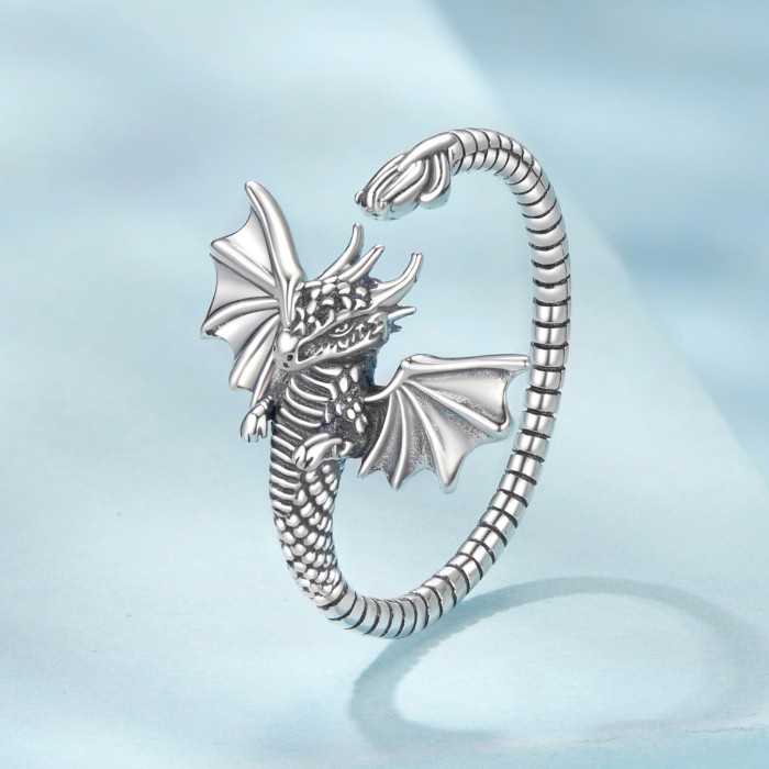 Inel argint dragon zburator [4]