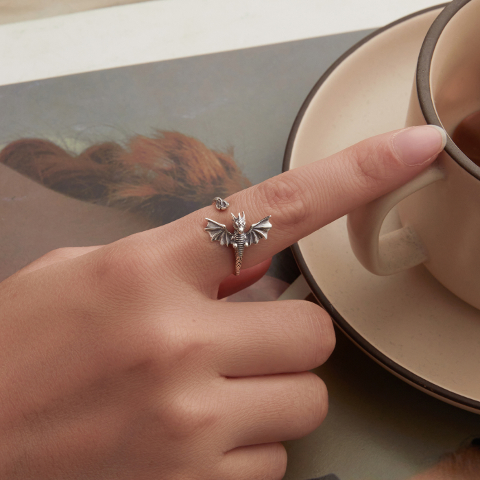 Inel argint dragon zburator [3]