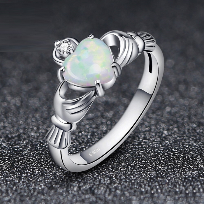Inel argint 925 Claddagh model irlandez [2]