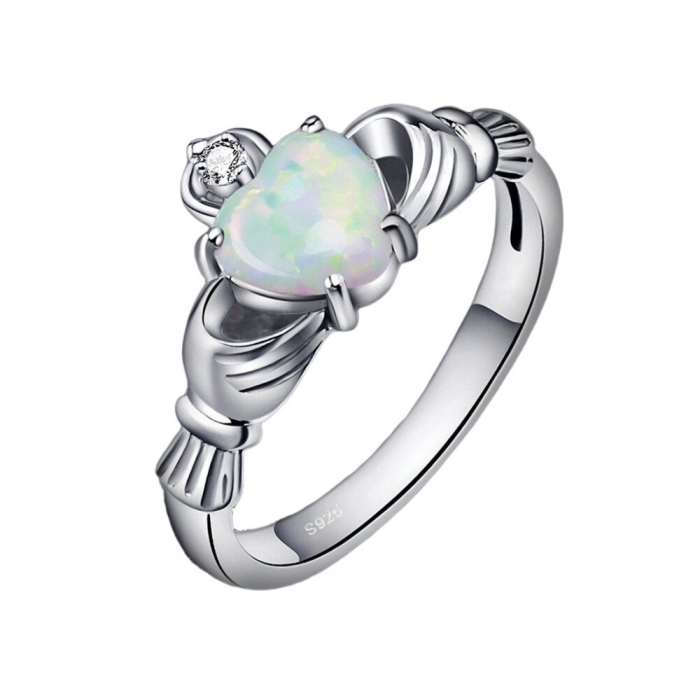 Inel argint 925 Claddagh model irlandez [4]