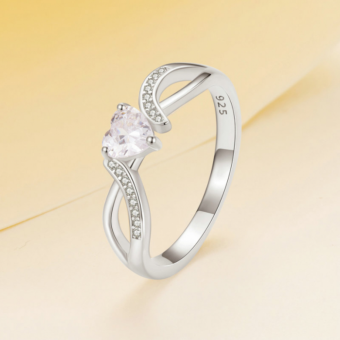 Inel argint elegant cu inimioara [3]