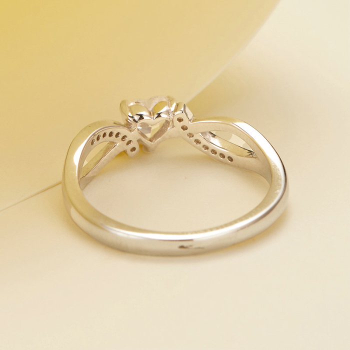 Inel argint elegant cu inimioara [9]