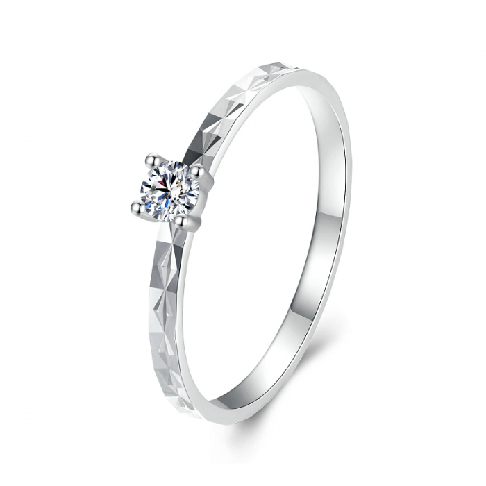 Inel argint elegant cu Moissanit [12]