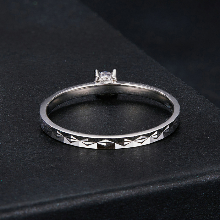 Inel argint elegant cu Moissanit [7]