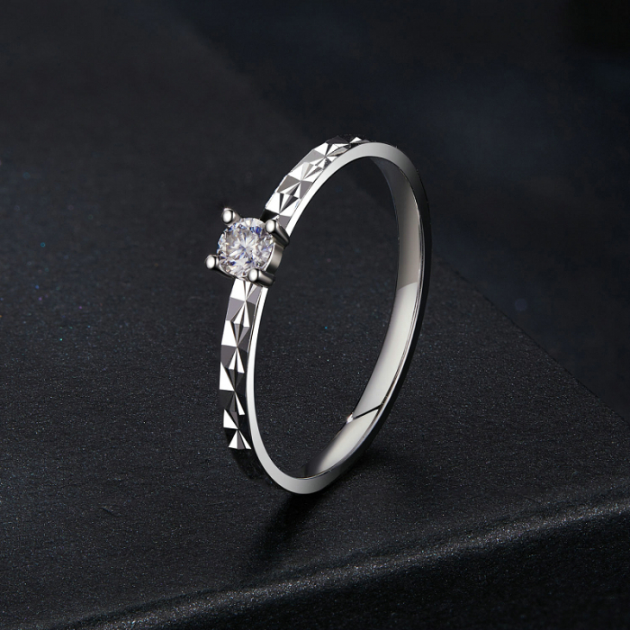 Inel argint elegant cu Moissanit [3]