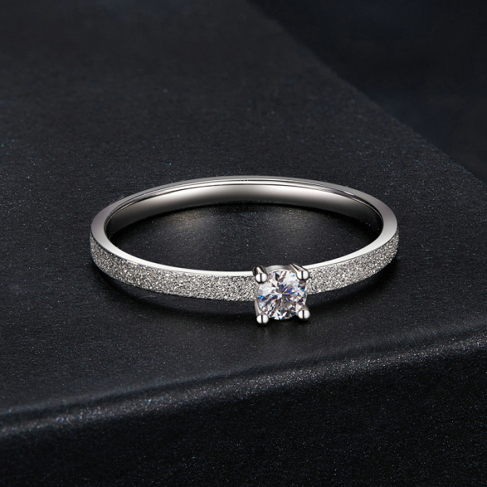 Inel argint elegant cu Moissanit [6]