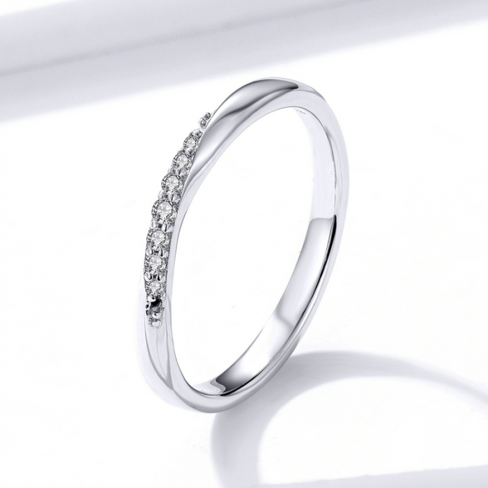 Inel argint elegant cu zirconii je t'aime [9]