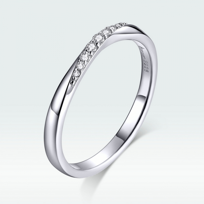 Inel argint elegant cu zirconii je t'aime [8]