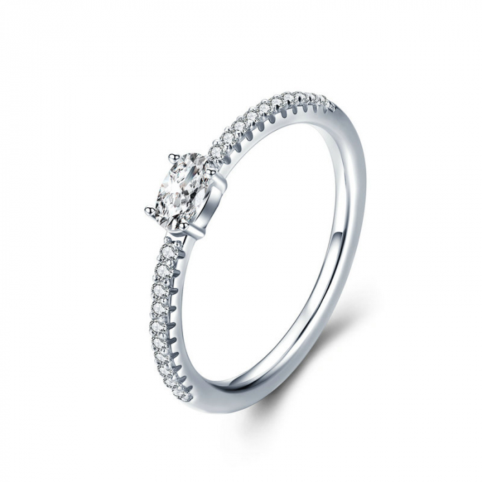 Inel argint elegant cu zirconii [2]