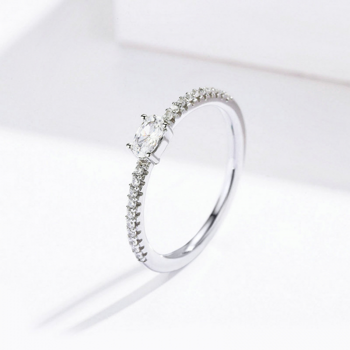 Inel argint elegant cu zirconii [5]