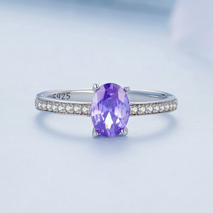 Inel argint elegant cu zirconiu tanzanit [4]