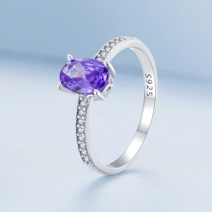 Inel argint elegant cu zirconiu tanzanit [3]