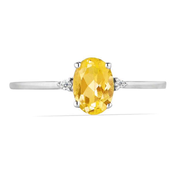 Inel argint Elisabeta, 925, cu citrina si zirconiu alb - IVA0045 [2]