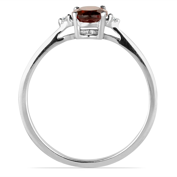 Inel argint Elisabeta, 925, cu granat si zirconiu alb - IVA0044 [3]