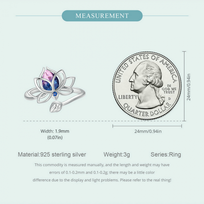 Inel argint floare de lotus [10]