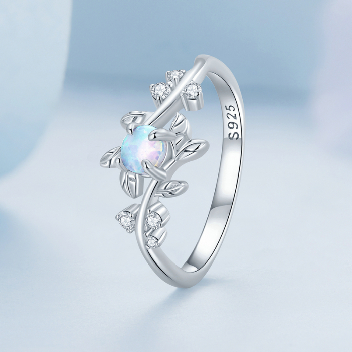 Inel argint floare de opal [2]