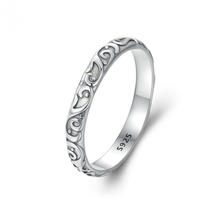 Inel argint floral [14]