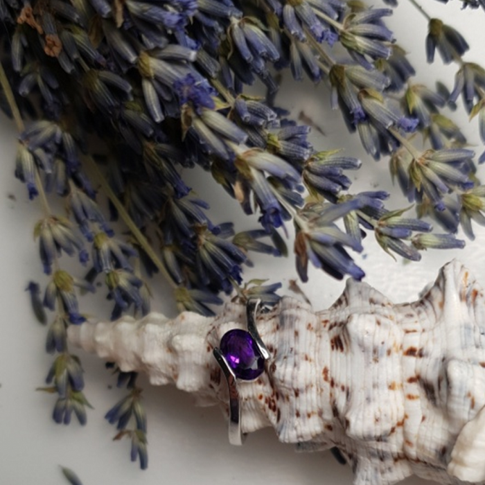 Inel argint Hope, 925, cu ametist african - IVA0006 [5]