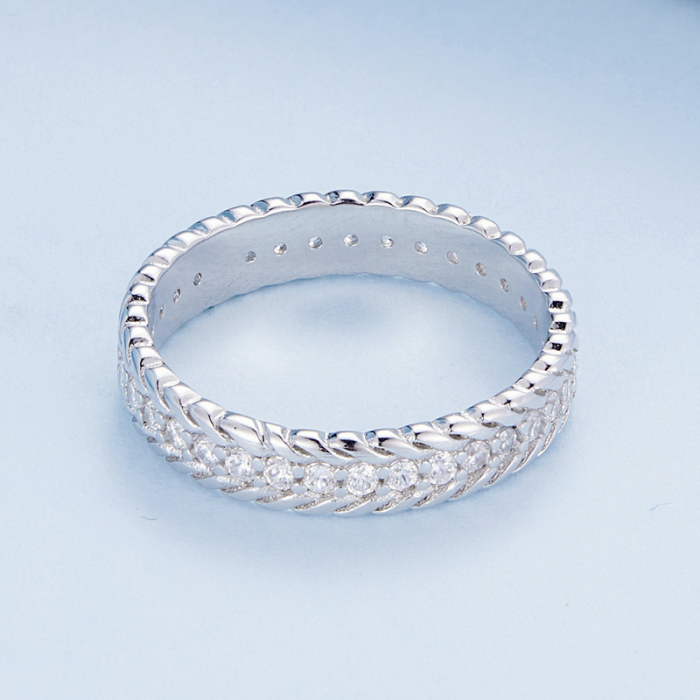 Inel argint impletit cu zirconii [5]