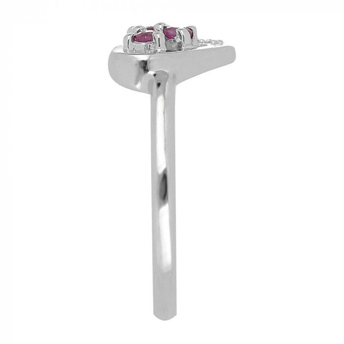 Inel argint inima cu 3 pietre de rubin - IVA0108 [5]