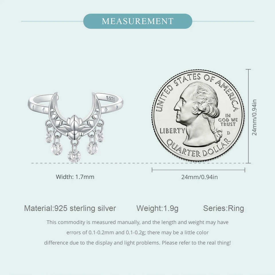 Inel argint lotus si semilunta [7]