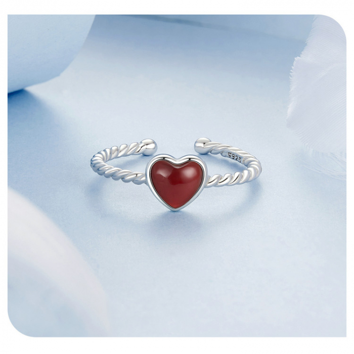Inel argint Love cu agat [7]
