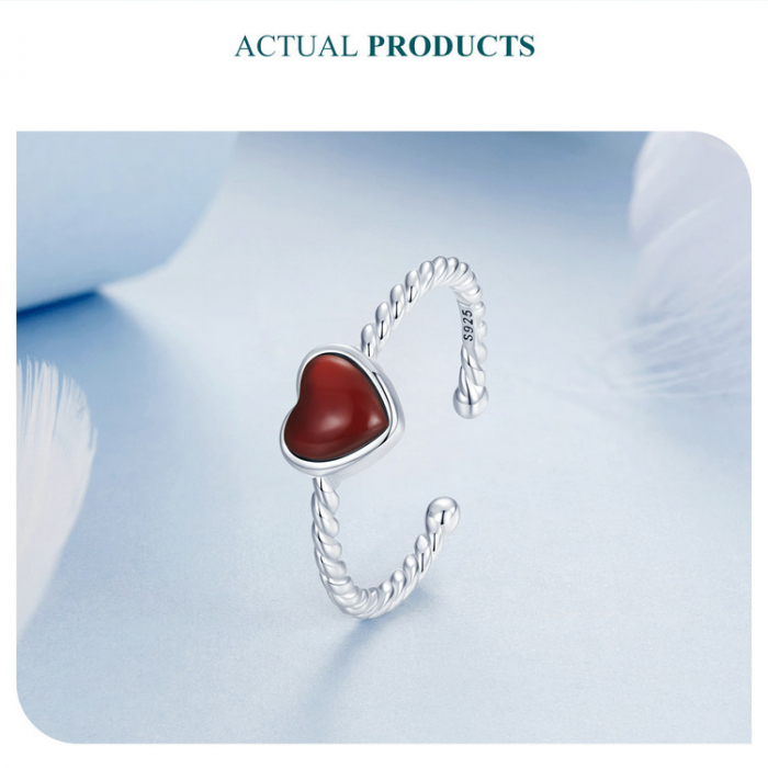 Inel argint Love cu agat [13]