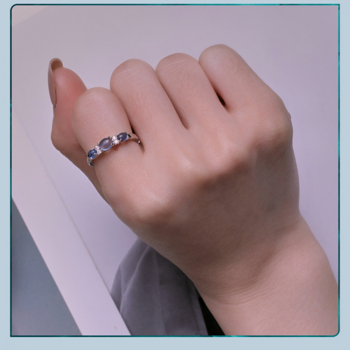 Inel argint pietre albastre [12]